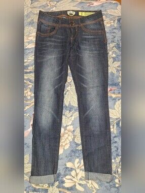 Indigo Rein Skinny Jeans Women's Size 3 Dark Wash Stretch Denim Cuffed Hem